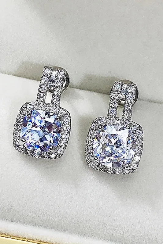 Glittering Crystal Stud Earrings | Formal Event Jewelry